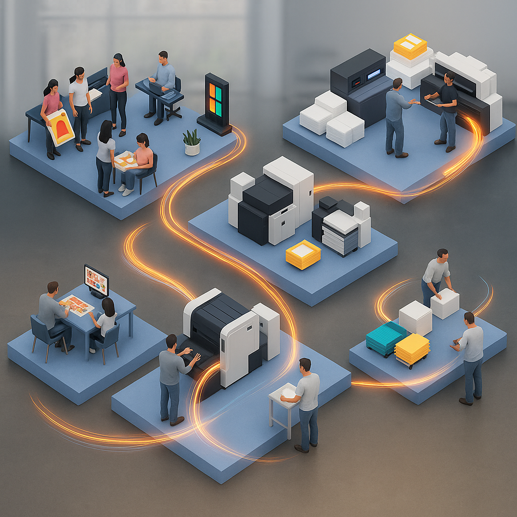 Professional printing equipment showcase